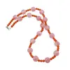 Colier Carneol sfera 4mm si Cuart cherry sfera 10mm