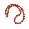 Colier Carneol sfere fatetate 8mm si discuri fatetate 4mm