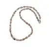 Colier Cuart fumuriu tuburi fatetate 6-8mm si discuri fatetate 3mm