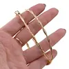 Colier cupru placat cu aur galben 18k model twisted rope, imagine 3