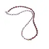 Colier Granat banuti 5mm si sfere 2mm, Ametist banuti 5mm, Hematit steluta aurie