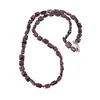 Colier Granat piramida 4-6mm si discuri 2mm