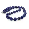 Colier Lapis lazuli sfere fatetate 8-9mm si discuri fatetate 4mm, imagine 2