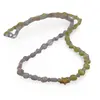 Colier Peridot banuti 5mm, Labradorit banuti 5mm, sfere 3mm si Hematit steluta aurie, imagine 2