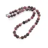 Colier Rodonit sfere 8mm si Coral roz sfere 5mm