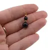 Pandantiv Onix sfera fatetata 5mm si sfera 8mm, auriu, imagine 3