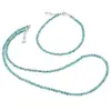 Set bratara si colier Apatit sfere fatetate, 3mm
