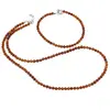 Set bratara si colier Granat Hessonit degrade sfere fatetate, 4mm