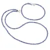 Set bratara si colier Kianit sfere fatetate, 3mm