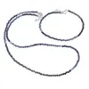 Set bratara si colier Sodalit degrade sfere fatetate, 3mm