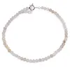 Bratara Citrin rutilat sfere fatetate, 3mm