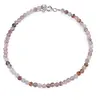 Bratara Cuart rutilat rosu sfere fatetate, 3mm