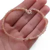 Bratara Piatra lunii piersica sfere fatetate, 3mm, imagine 3