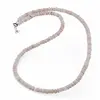Colier Calcedonie discuri fatetate 5mm cu argint 925