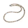 Colier Cuart fumuriu discuri 4-5mm si discuri fatetate 3mm