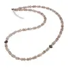 Colier Cuart Fumuriu discuri fatetate 4mm, sfere fatetate 2mm si argint 925