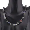 Colier Heliotrop sfere 8mm, Sodalit sfere 4mm si Agat negru sfere 4mm, imagine 2