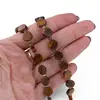 Colier Ochi de tigru banuti 10mm si Ochi de pisica discuri fatetate 4mm, imagine 3