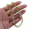 Colier Peridot discuri fatetate 4-5mm, Cuart roz discuri fatetate 6mm, Piatra lunii discuri 3mm si argint 925, imagine 3