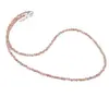 Colier Piatra lunii piersica sfere fatetate, 3mm