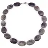 Colier Sugilit oval 24mm si Cristal de stanca sfere 3mm