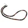 Colier Turmalina multicolora discuri fatetate, 5mm