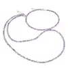 Set bratara si colier Ametist sfere fatetate, 3mm