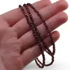 Set bratara si colier Granat sfere fatetate, 3mm, imagine 3