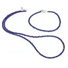 Set bratara si colier Lapis Lazuli sfere fatetate, 3mm