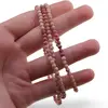 Set bratara si colier Rodonit roz sfere fatetate 3,5mm, imagine 3