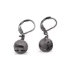 Cercei cu agatatoare Cuart turmalinat sfere 10mm