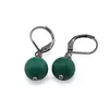 Cercei cu agatatoare Turcoaz verde 10mm