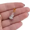 Pandantiv Acvamarin disc 8mm si sfera 6mm, Cuart roz 4mm, imagine 3