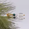 Pandantiv Cristal de stanca neuniform 10mm, Ametist lavanda si Malachit sfere 4mm, imagine 2