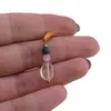 Pandantiv Cristal de stanca neuniform 10mm, Ametist lavanda si Malachit sfere 4mm, imagine 3