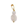 Pandantiv Cristal de stanca neuniform 10mm si Piatra lunii sfera 6mm