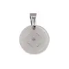 Pandantiv Cuart rotund cu romb 16mm