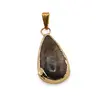Pandantiv Labradorit picatura cu montura aurie 25mm