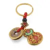 Amuleta breloc feng shui premium din metal cu Wu Lou si monede, 2026, imagine 2