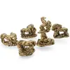 Set 6 statuete Feng Shui din rasina Cai pe monede, 3-4cm, imagine 2