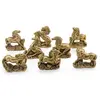 Set 8 statuete Feng Shui din rasina Cai pe monede si pepite, 5-6cm, imagine 2