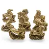 Set 8 statuete Feng Shui din rasina Cai pe monede si pepite, 5-6cm