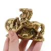 Statueta Feng Shui din rasina Cal auriu cu moneda, salba si pepite, 9cm, imagine 3