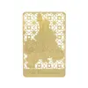 Card feng shui din metal auriu cu Ksiddigarbha pe Chi Lin pentru protectie, 2026