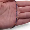 Colier Lapis Lazuli sfere fatetate 2mm, Granat sfere fatetate 2mm si elemente aurii, imagine 3