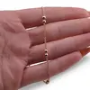 Lant Cupru placat cu Aur rose 14k, model satelit cu doi bumbi, imagine 3