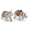 Statueta Premium Feng Shui din metal Elefant si Rinocer, 2026