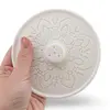 Suport aromaterapie pentru ardere betisoare parfumate gravat cu model mandala - alb, imagine 3