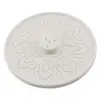 Suport aromaterapie pentru ardere betisoare parfumate gravat cu model mandala - alb