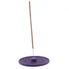 Suport aromaterapie pentru ardere betisoare parfumate gravat cu model mandala - mov, imagine 2